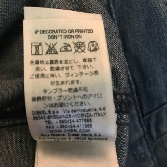 NWT $228 DIESEL | Tidova Distressed Lightweight Denim Dress in Distressed - Picture 12 of 14